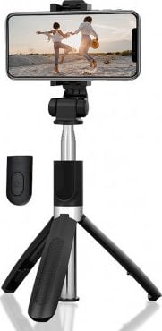 Selfie stick Media-Tech MEDIA-TECH 2in1 SELFIE TRIPOD - stick selfie 2-in-1 si trepied de birou cu telecomanda Bluetooth