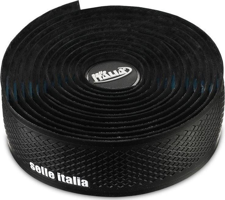 Acesta este un bandaj pentru ghidon Selle Italia SG-Tape de culoare neagră (nou).