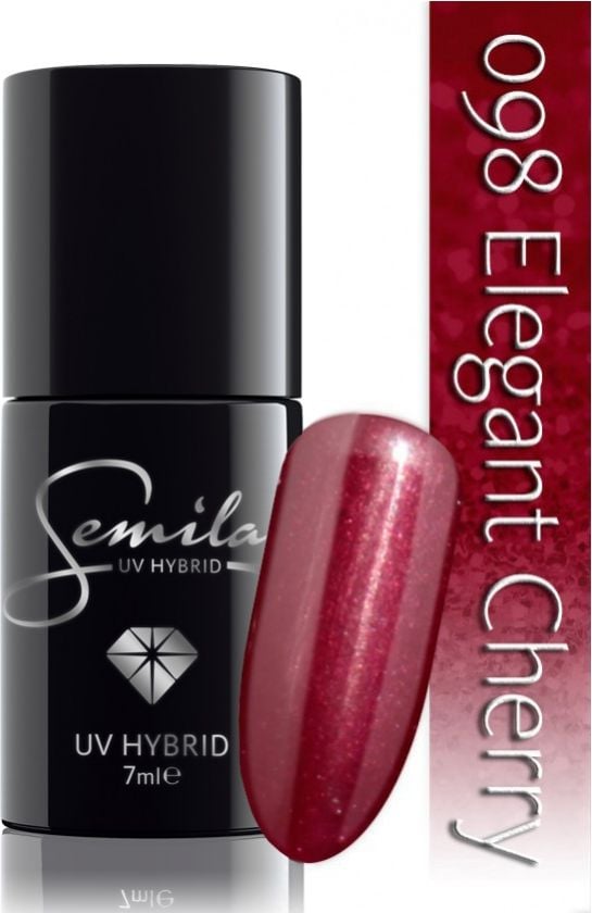 Oja semipermanenta Semilac, 098, Elegant Cherry, UV, LED, 7 ml