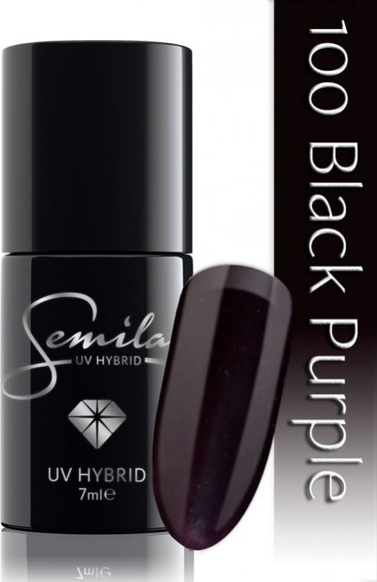 Oja Semipermanenta Semilac 100 Black Purple 7 ml