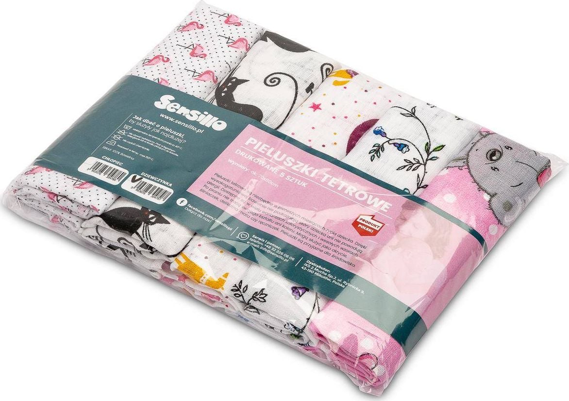 Sensillo TETRA DIPER GIRL PRINT (Pachet - 5 buc) 797 / 4797