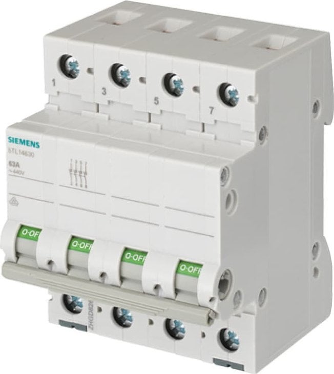 Separator modular Siemens 4P 40A 4CO 400VAC 70mm 5TL1440-0
