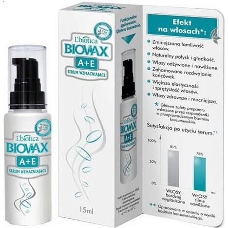 Ser fortifiere par, Biovax Strengthening Serum, Vitamina A/E, 15ml