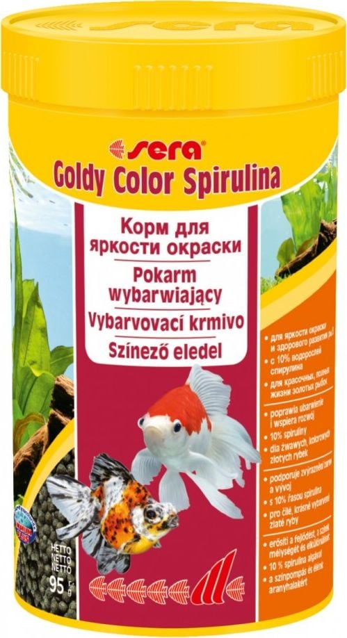 Sera Goldy Color Spirulina Nature 250 ml, granule - hrana pentru pesti aurii