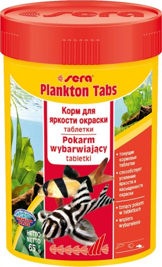 Sera Plankton Tabs Nature 100 ml - hrana care imbunatateste culoarea in tablete
