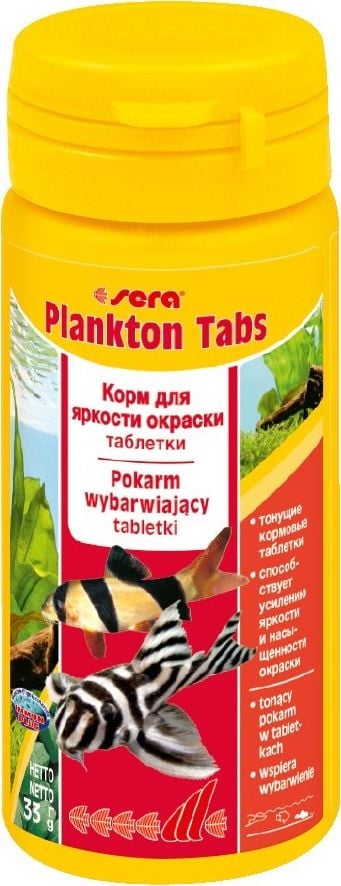 Sera Plankton Tabs Nature 50 ml - pokarm wybarwiający w tabletkach