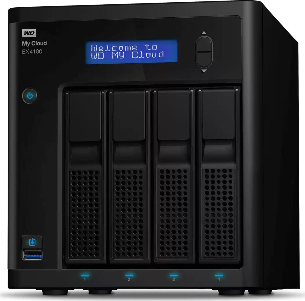 NAS - Server de fișiere WD My Cloud EX4100 (WDBWZE0080KBK-EESN)