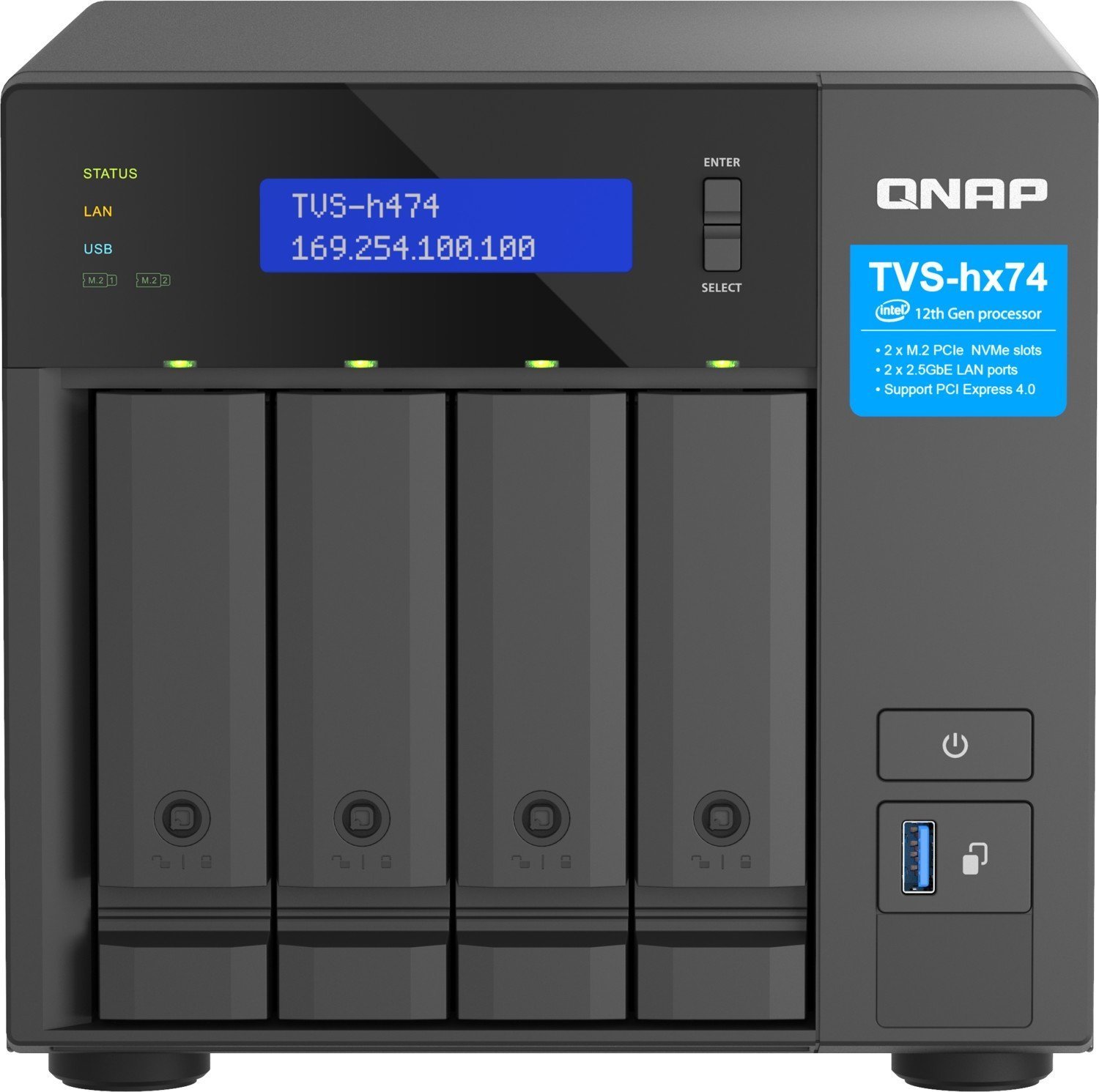 NAS - Server de fișiere Qnap TVS-h474-PT-8G