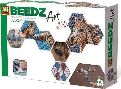 SES Beedz Art - Hexagon Tiles Horses
