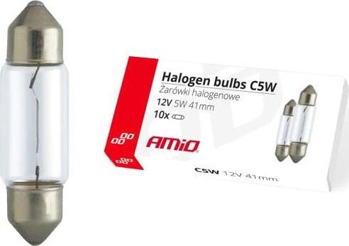 Set 10 becuri cu halogen C5W Festoon, 41mm, 12V