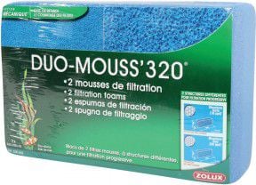 Set 2 bureti filtranti, Duo-Mouss 320, Zolux, 32x20x4.5 cm, Albastru