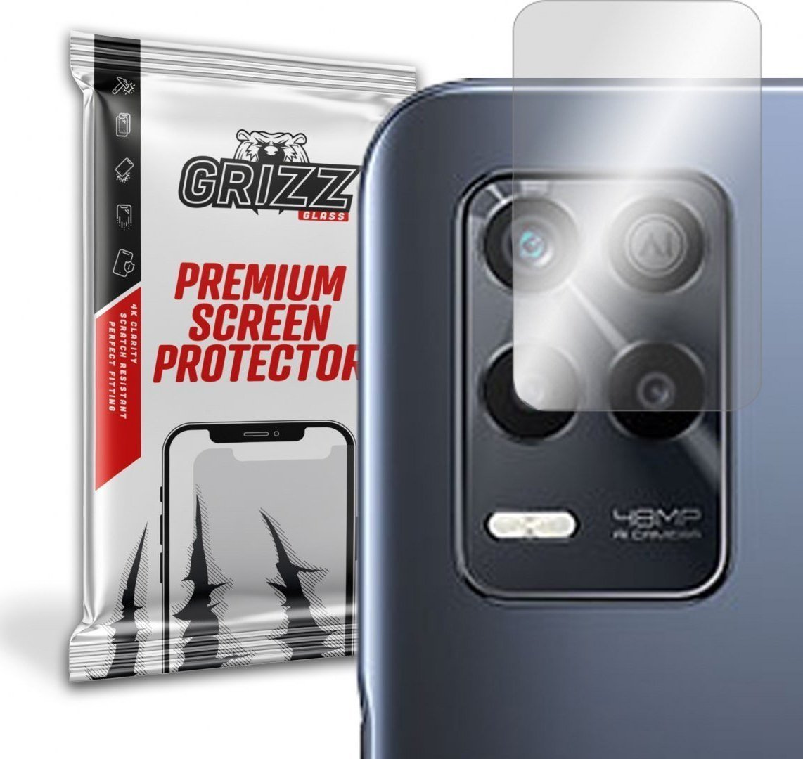 Set 2 folii protectie camera foto GrizzGlass HybridGlass pentru Realme 9 5G, Sticla, Transparent