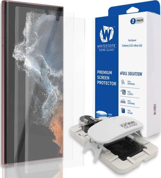 Folii protectie telefoane - Set 2 folii protectie Whitestone Dome compatibil cu Samsung Galaxy S22 Ultra