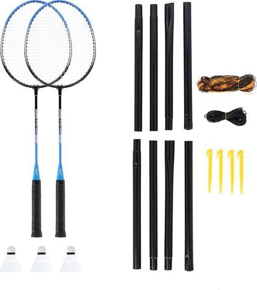 Set 2 rachete badminton Nils, Accesorii, Otel, 65.7 cm, Multicolor