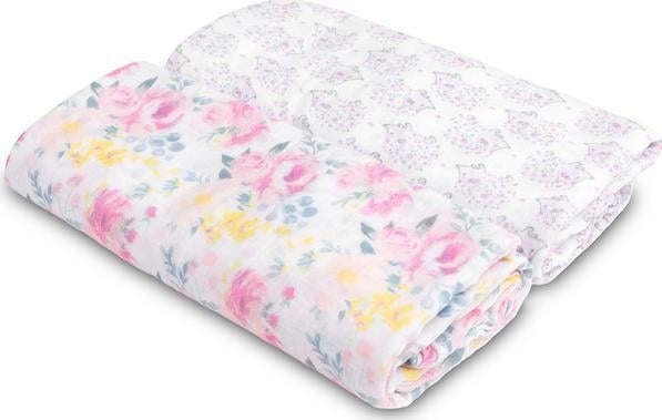 Set 2 scutece refolosibile Sensillo, Bambus/Bumbac, 120x120cm, Multicolor