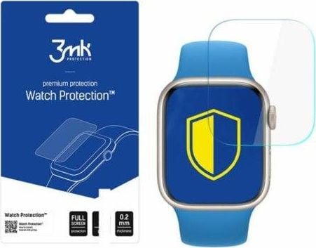 Set 3 folii protectie transparenta 3MK Watch Protection compatibil cu Apple Watch 4/5/6/7/SE - 44/45mm