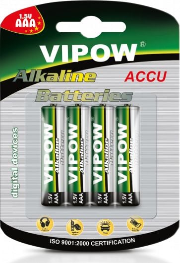 Set 4 baterie alcalina AAA 1.5V LR03 R3 Vipow