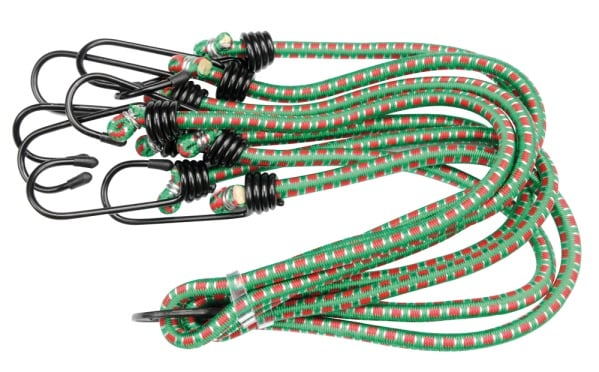 Set 4 cordeline elastice, Vorel 82301, lungime 80 cm, diametru 8 mm, culoare verde