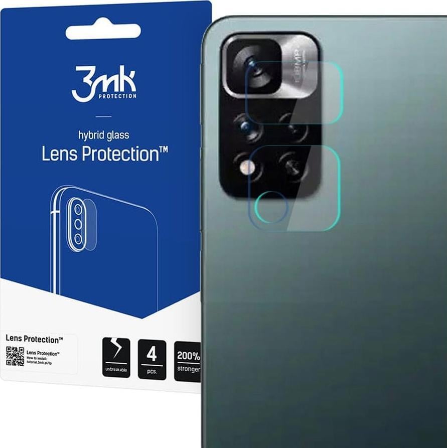 Set 4 folii protectie camera foto 3MK Flexible Glass compatibil cu Xiaomi Redmi Note 11 Pro Plus