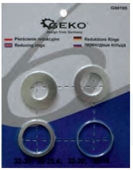 Set 4 reductoare pentru discuri cu o gaura de 32 mm, Geko G00195