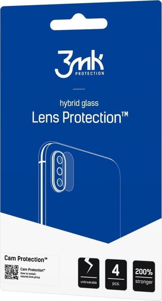 Set 4 x Folie camera 3MK Lens Protection, pentru Oppo Find X5 Pro, Structura hibrida, 7H, 0.3 mm, Transparent