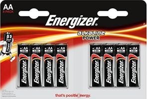 Set 8 baterii alcaline, Energizer, AA (R6)