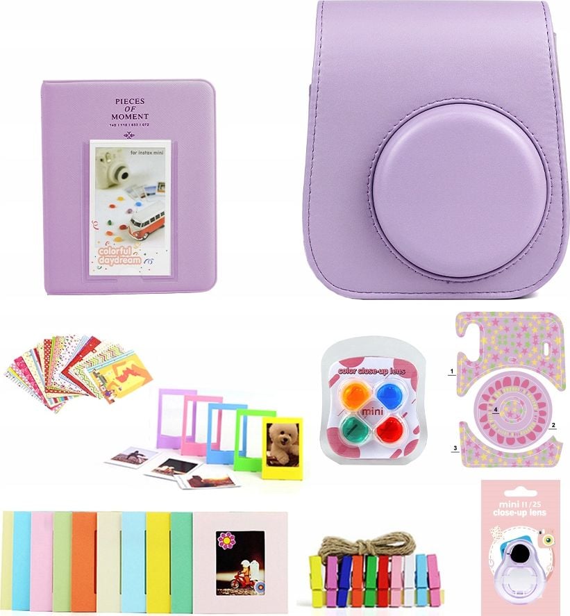 Set accesorii LoveInstant, pentru Fujifilm Instax Mini 11, Violet