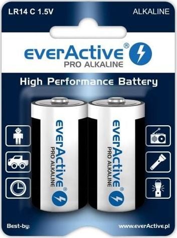Set baterii alcaline everActive, C/LR14, 2 Bucati