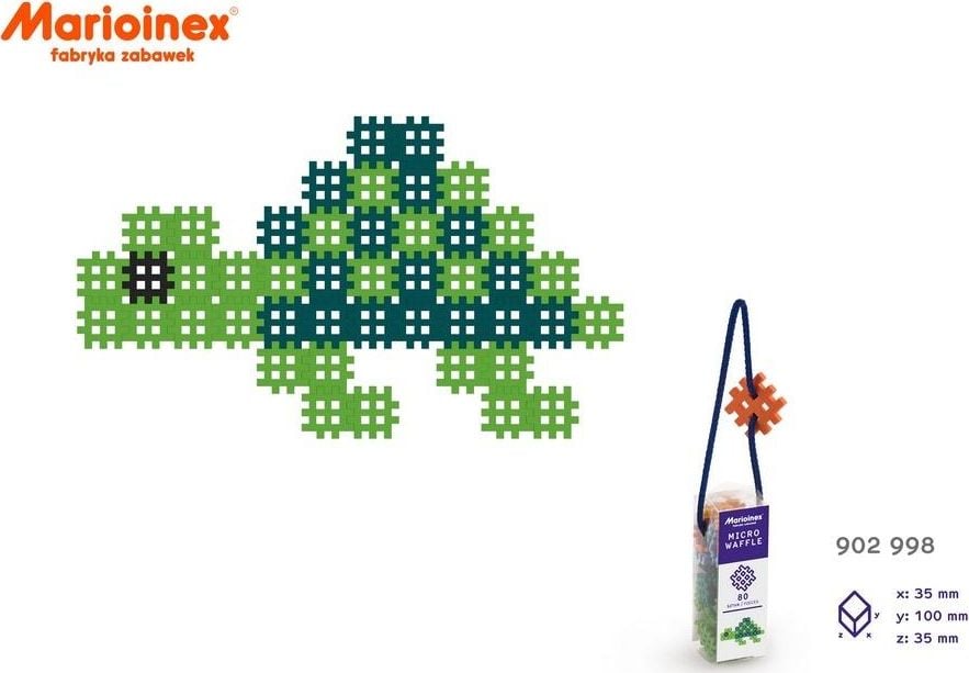 Set blocuri de constructie Broasca Testoasa Mario-Inex, 80 piese, Multicolor
