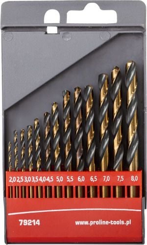 Set burghie pentru metal HSS Proline, 2-8 mm, 13 bucati