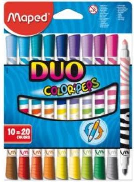 Set carioci Maped Color'Peps Duo, 10 culori
