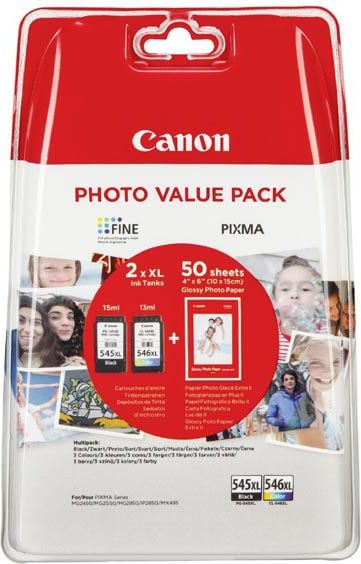 Set cartuse Canon PG545XL/CL546XL si hartie foto GP-501