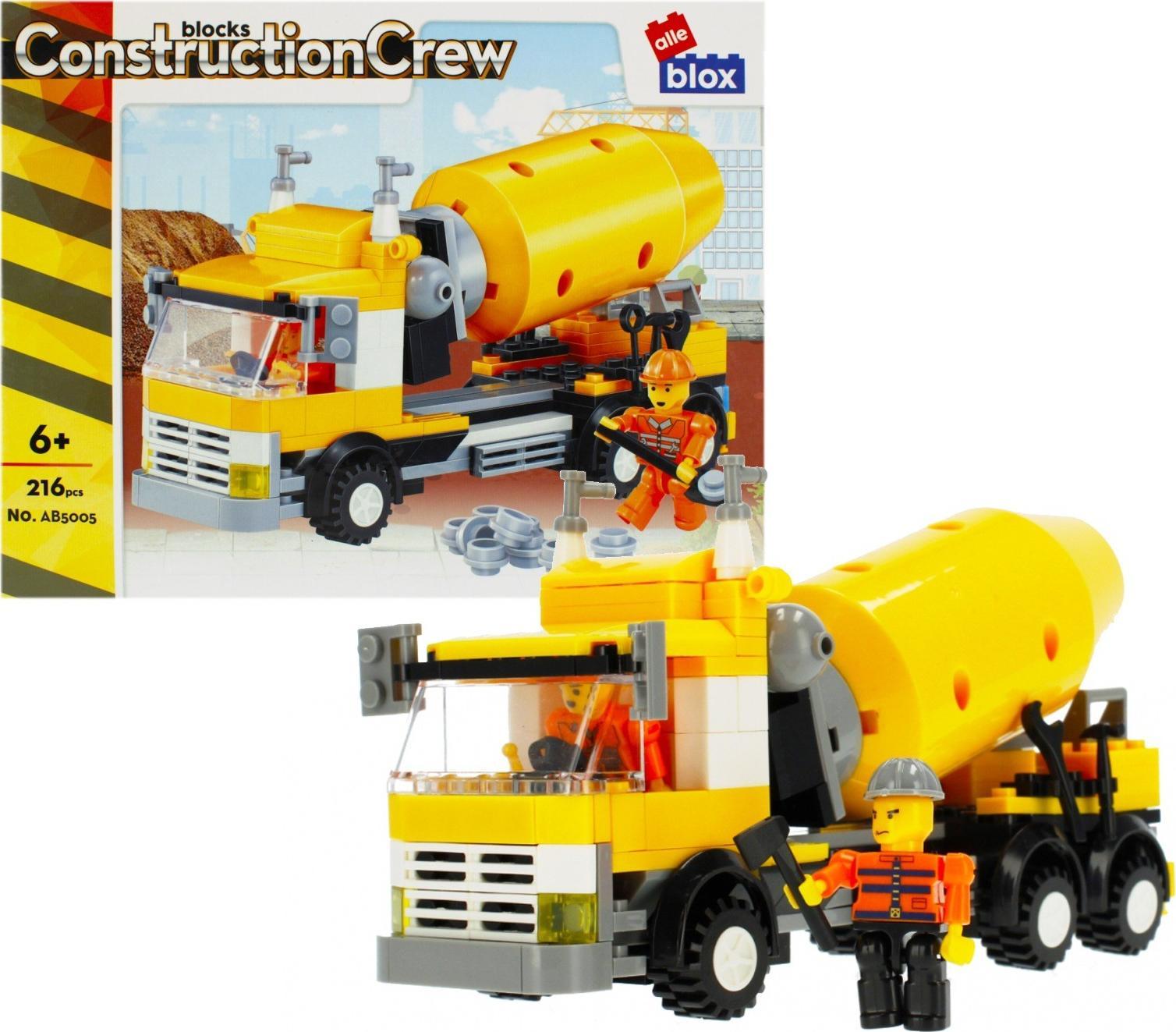 Set constructie betoniera Alle Blox, 216 piese plastic