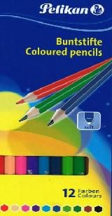 Set creioane color Pelikan, Lacuite, varf de 3 mm, 12 buc/set