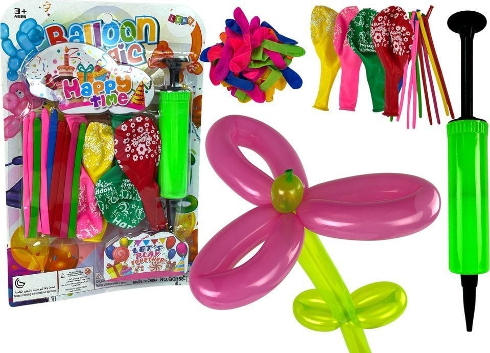 Set de baloane LeanToys pentru petrecerea cu pompă de modelat
