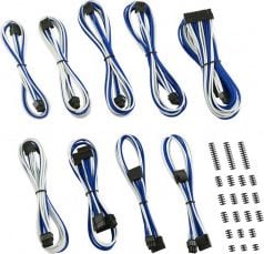 Set de cabluri CableMod, alb și albastru (ZUAD-1017)