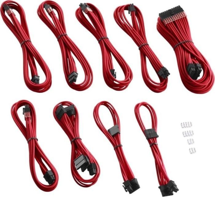Set de cabluri CableMod, roșu (CM-PCSR-FKIT-NKR-R)