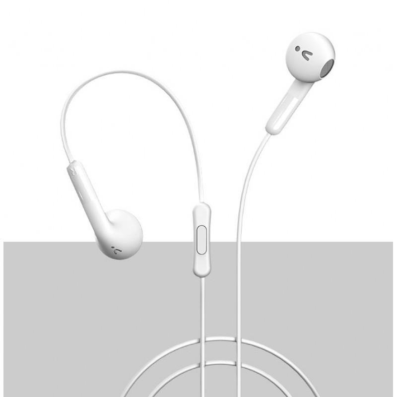 Set de casti stereo Usams EP-15 In-ear Corded Headset 1.2m, Alb