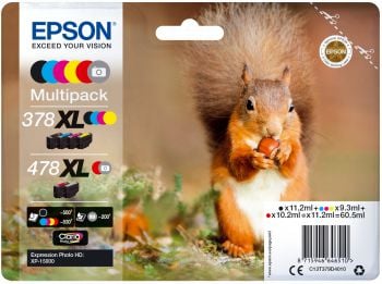 Set de cerneală Epson Ink Original 378XL+478XL Claria Photo HD (C13T379D4010)