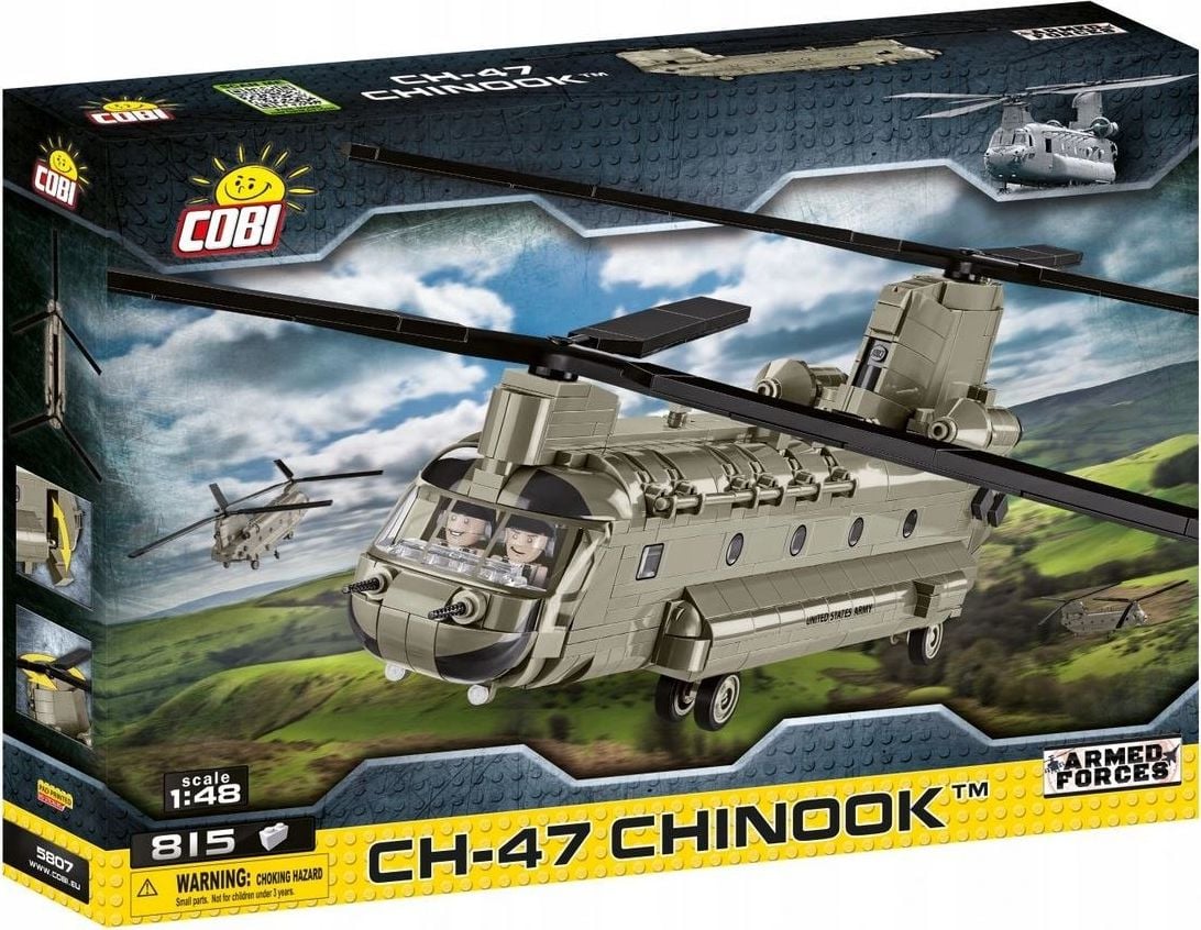 Set de constructie Cobi, Armed Forced, Elicopter CH-47 CHINOOK, 815 piese