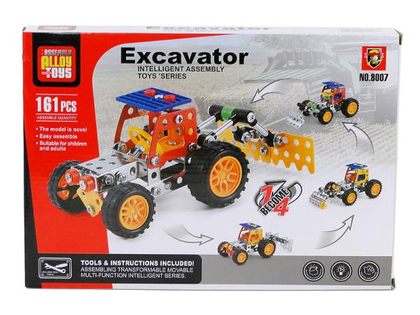 Set de constructie Excavator Adar 515581, Metal constructor 161 piese