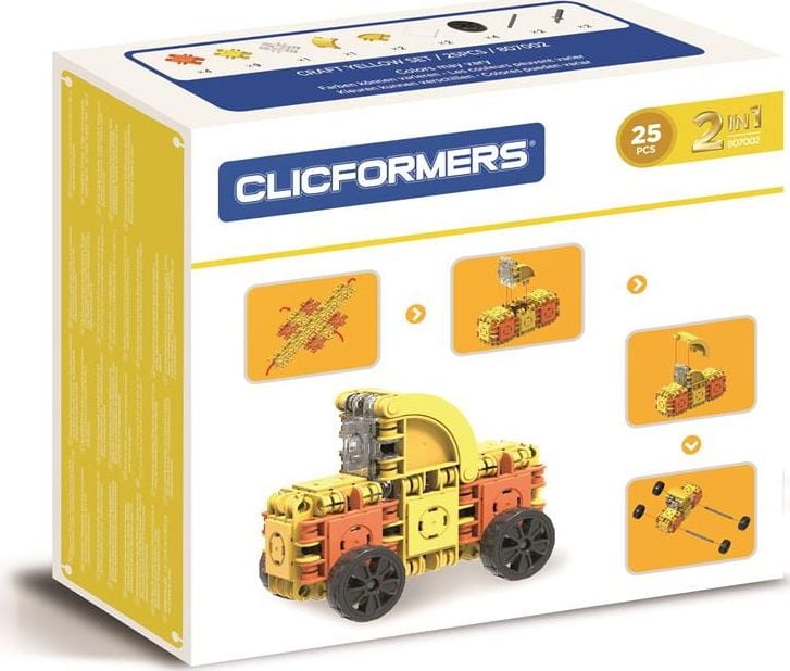 Set de construit Clicformers Craft, galben, 25 piese