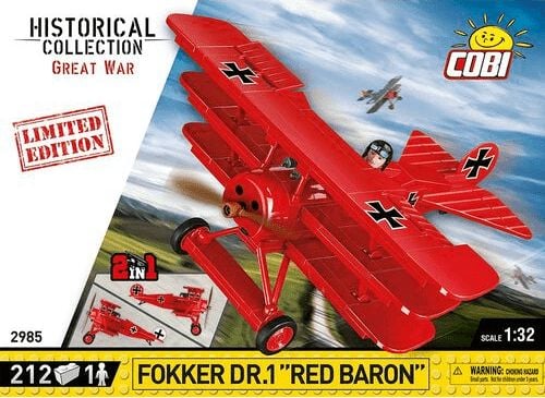 Set de Construit Fokker Dr.1 Red Baron, 174 piese