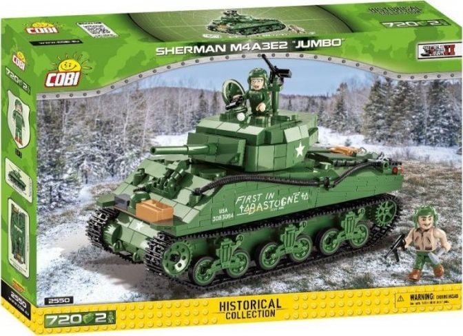 Set de Construit Tanc Sherman M4A3E2 Jumbo, 720 piese