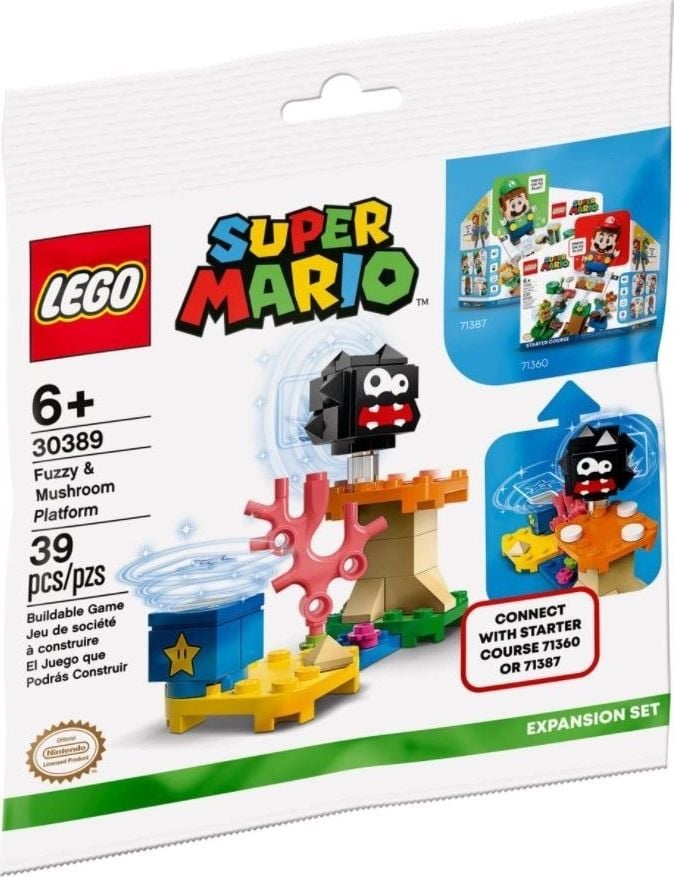 Set de expansiune LEGO Super Mario Fuzzy and Mushroom Platform (30389)