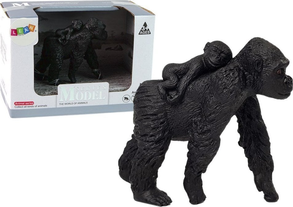Set de figurine LeanToys Figurină Gorilă cu pui de animale