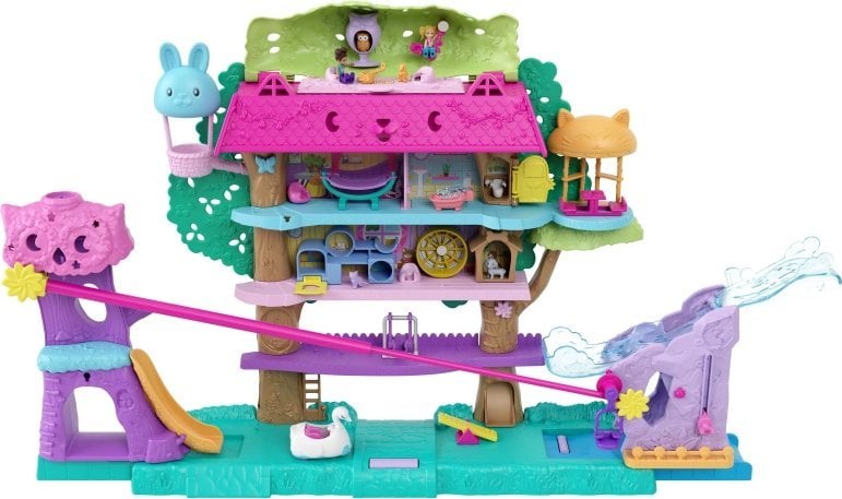 Set de figurine Polly Pocket, Mattel, 15 accesorii, 23cm, Multicolor