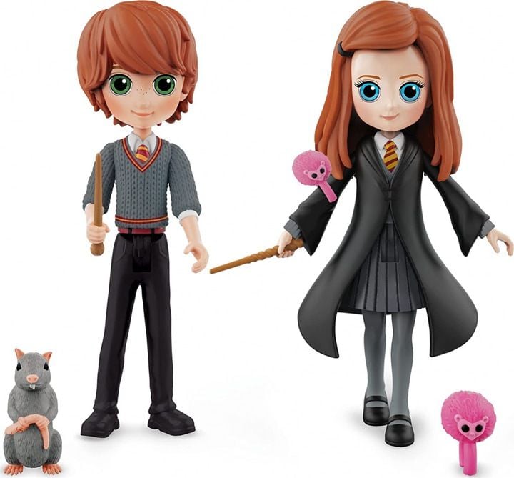 Set de joaca cu Mini Figurine Harry Potter Magical Minis - Ron si Ginny Weasley