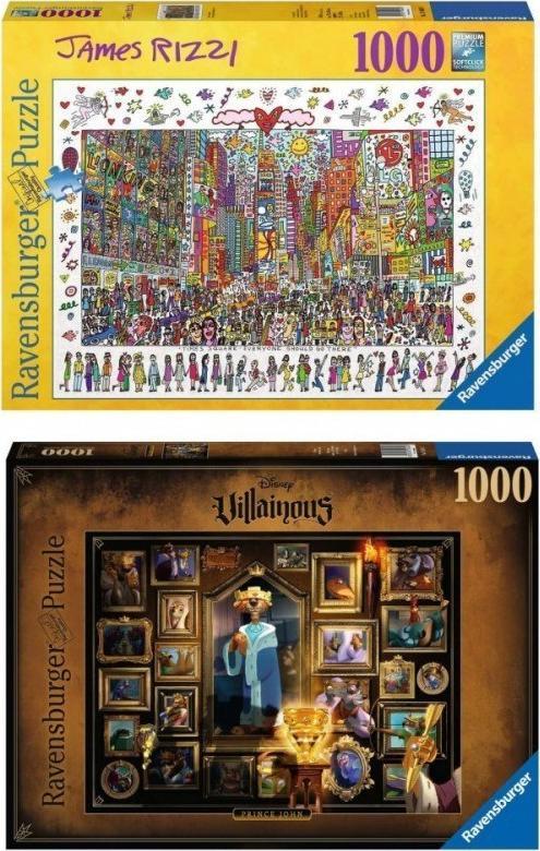 Set de puzzle Ravensburger 1000 de piese 2 în 1 19069 + 15024