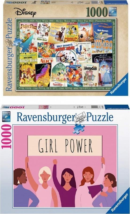 Set de puzzle Ravensburger 1000 de piese 2 în 1 19874 + 16730